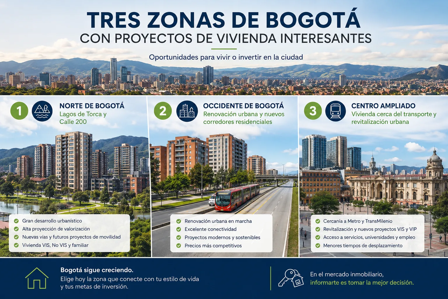 Tres zonas de Bogotá con proyectos de vivienda que están llamando la atención en 2026